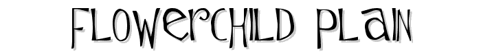 Flowerchild Plain font